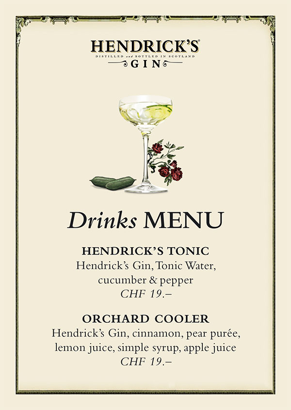Hendricks cocktails